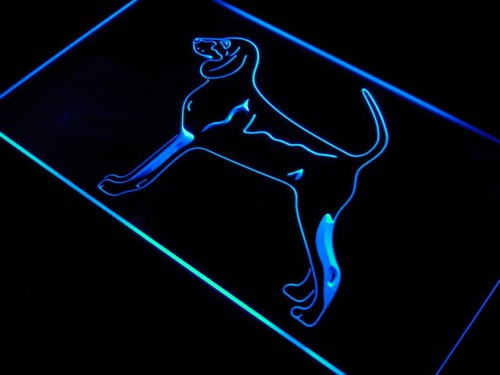 Black & Tan Coonhound Dog Pet Neon Sign